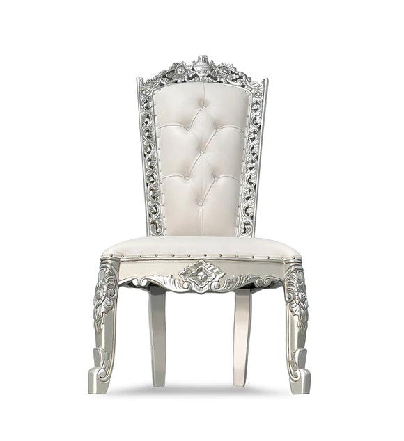White/Ivory & Silver Casper Accent Chair $100.00