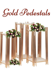 Gold Luxe Pedestals $130.00